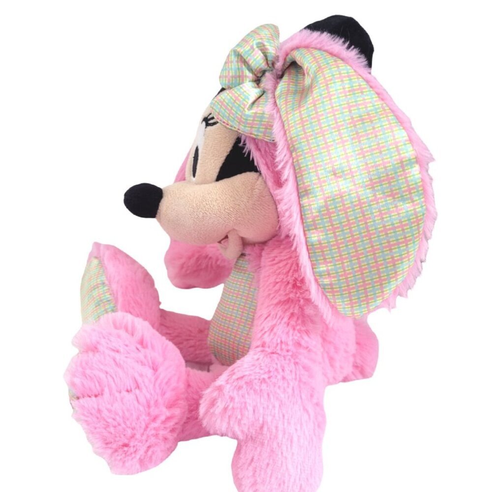 Disney Parks Minnie Mouse Plush Stuffed Bunny Rabbit Costume 12" Pink Easter - Picture 4 of 8